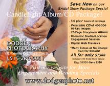 Candlelight Wedding Photography Album/CD Package-Click for E-Coupon